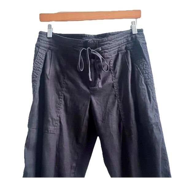 Lord and Taylor Black Drawstring Lightweight Pants Quiet Luxury Vintage 90s - Picture 2 of 5